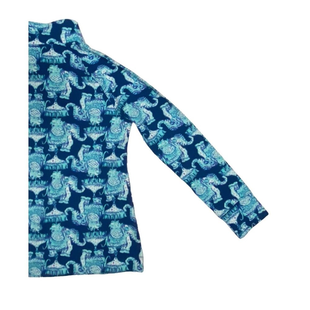 Lilly Pulitzer Women's Small 1/2 Zip Skipper Popover Deep Indigo Joy Ride NWT - Picture 4 of 13
